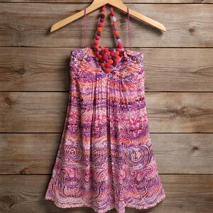 Adrianna Papell Fuchsia & Vibrant Printed Dress